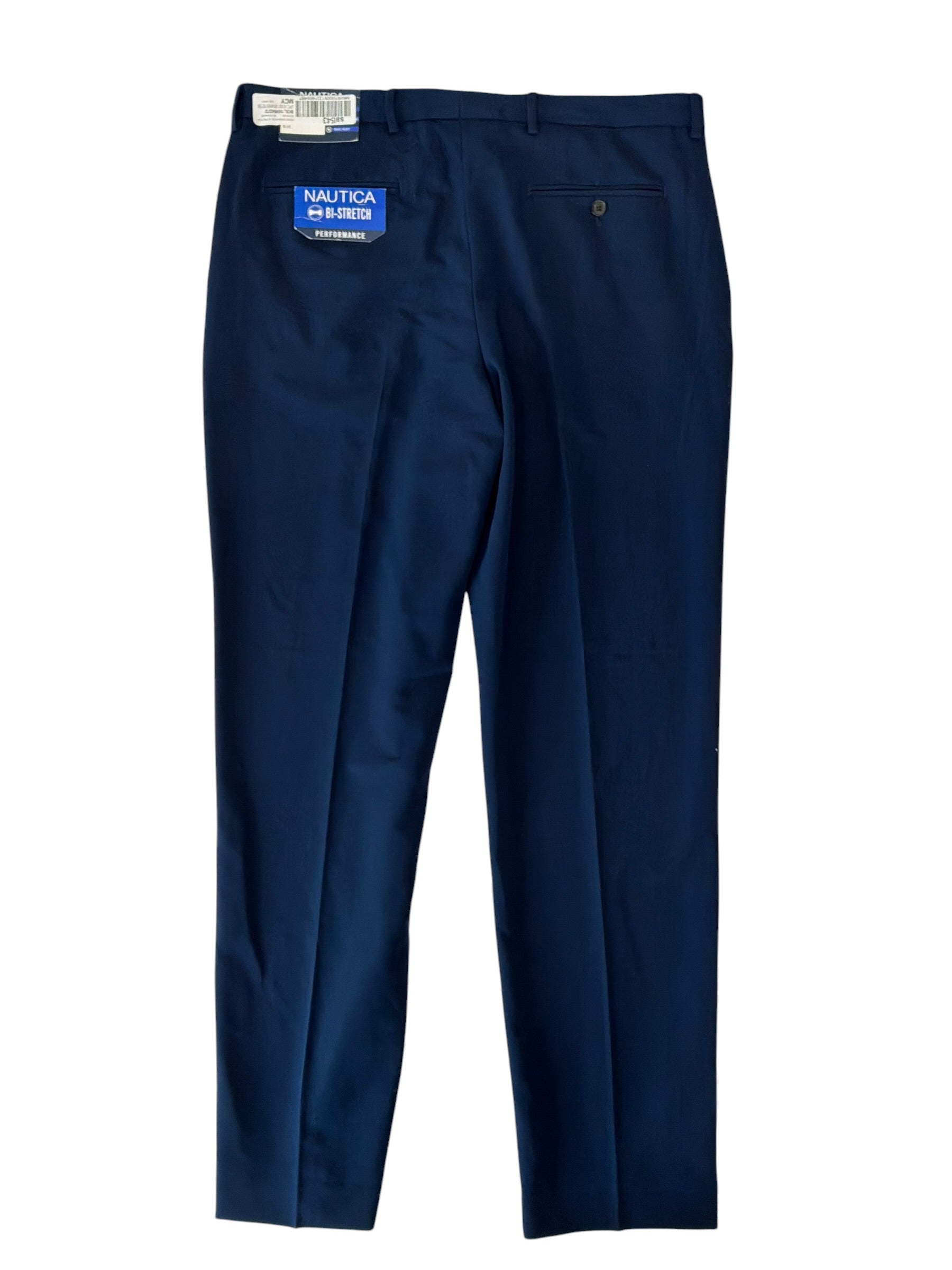 Nautica Mens Modern fit Dress Pants 36 / 32 Blue Solid