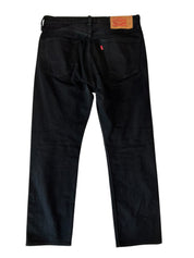 Levi Mens Regular fit Cotton Jeans 34 / 30 Black Solid