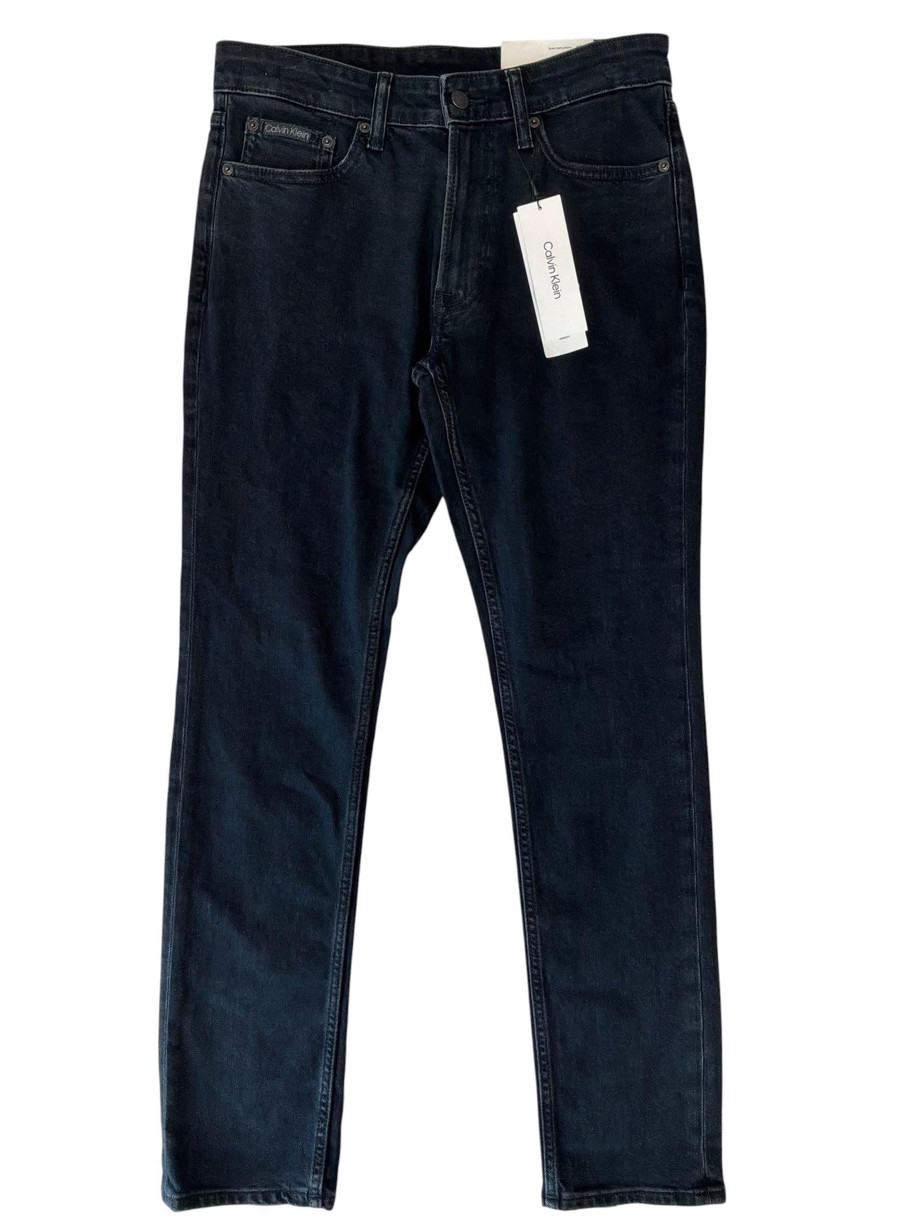 Calvin Klein Mens Slim fit Cotton Jeans 29 / 30 Blue Solid
