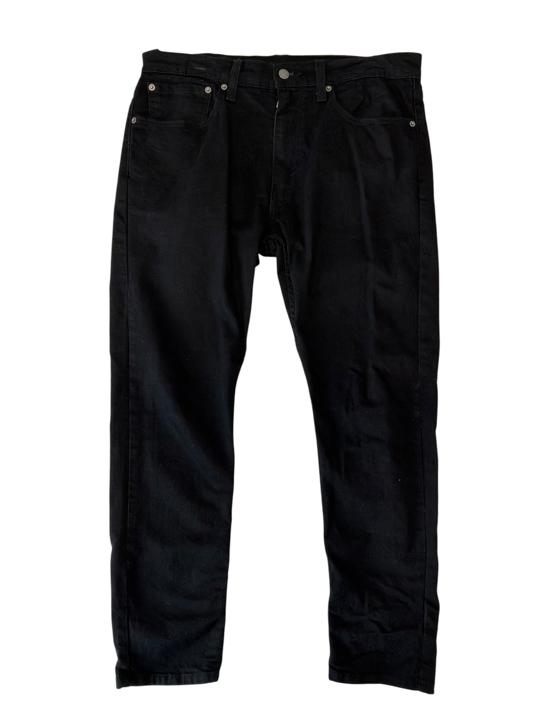 Levi Mens Regular fit Cotton Jeans 34 / 30 Black Solid