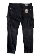 Blu Ice Mens Classic fit Cotton Jeans XXL /  Black Solid