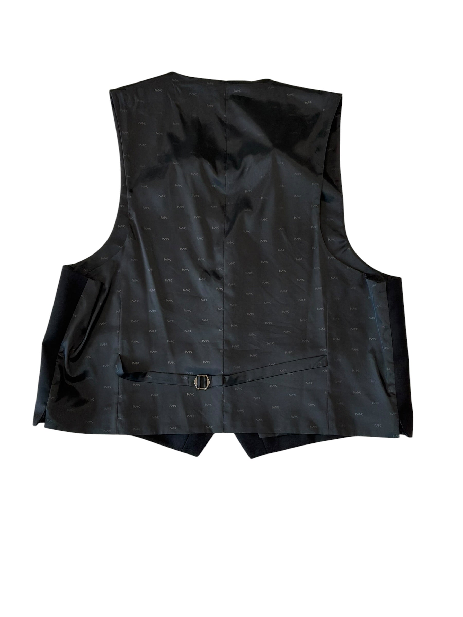 Michael Kors Mens Regular fit Wool Vest XXL Black Solid