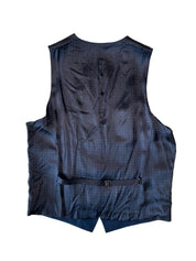 Hugo Boss Mens Slim fit Suit Vest Vest 38R Blue Solid