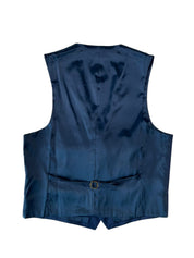 Calvin Klein Mens Slim fit Wool Suit Vest Vest Medium Blue Solid