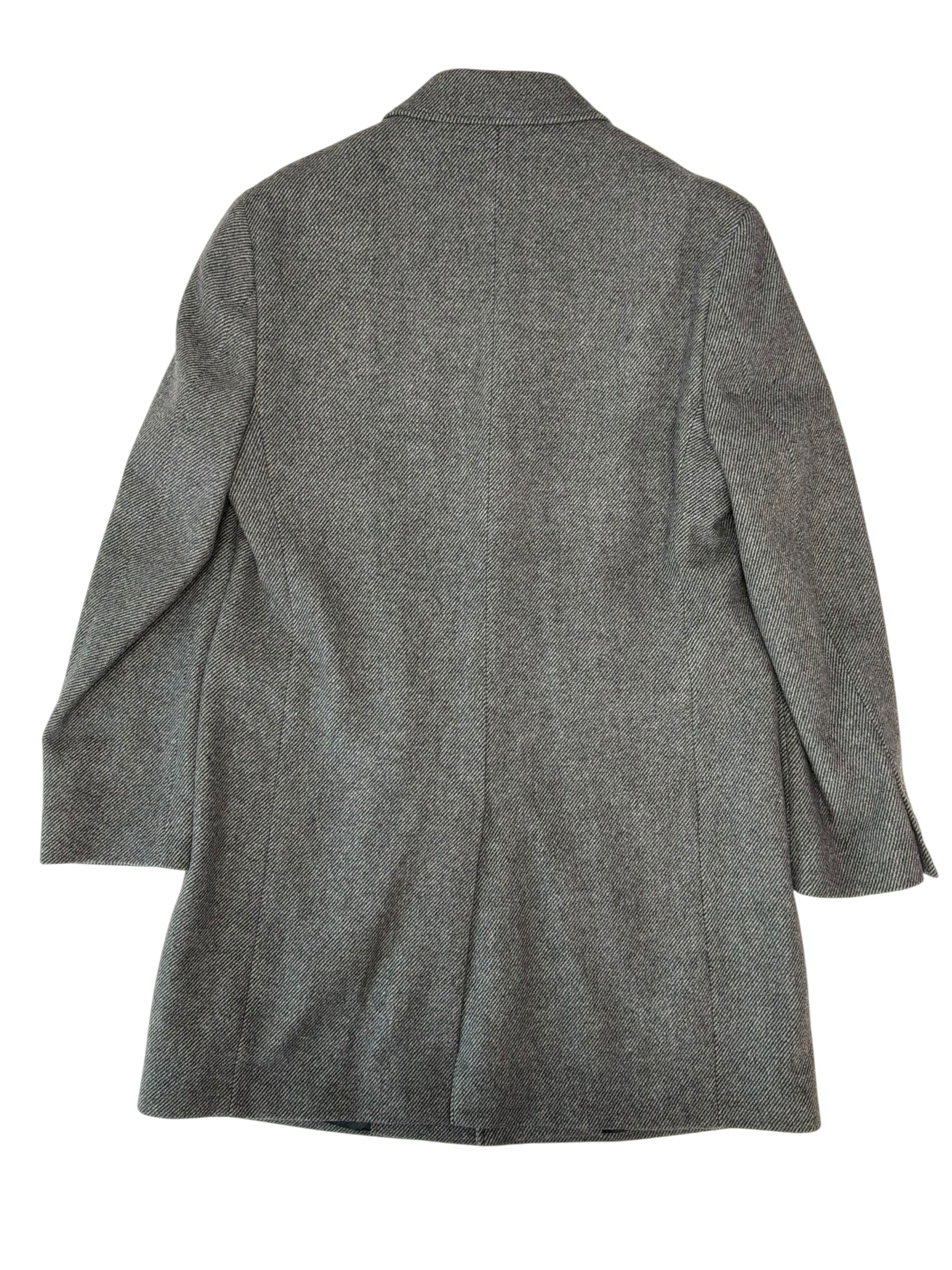 Ted Baker Mens Modern fit Wool Overcoat Coat 40 R Grey Striped