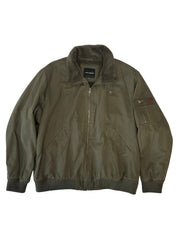 Lucky Brand Mens Regular fit Cotton Mixed Media Jacket Coat XL Green Solid