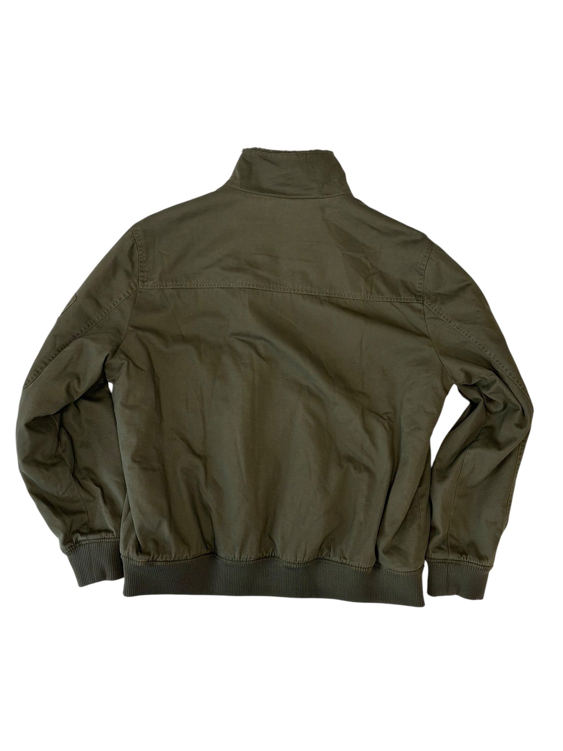 Lucky Brand Mens Regular fit Cotton Mixed Media Jacket Coat XL Green Solid