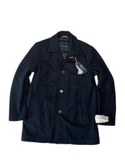 Tommy Hilfiger Mens Modern fit Wool Overcoat Coat Medium Navy Blue Solid