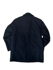 Tommy Hilfiger Mens Modern fit Wool Overcoat Coat Medium Navy Blue Solid