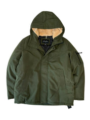 Sean John Mens Regular fit Puffer Coat Medium Green Solid