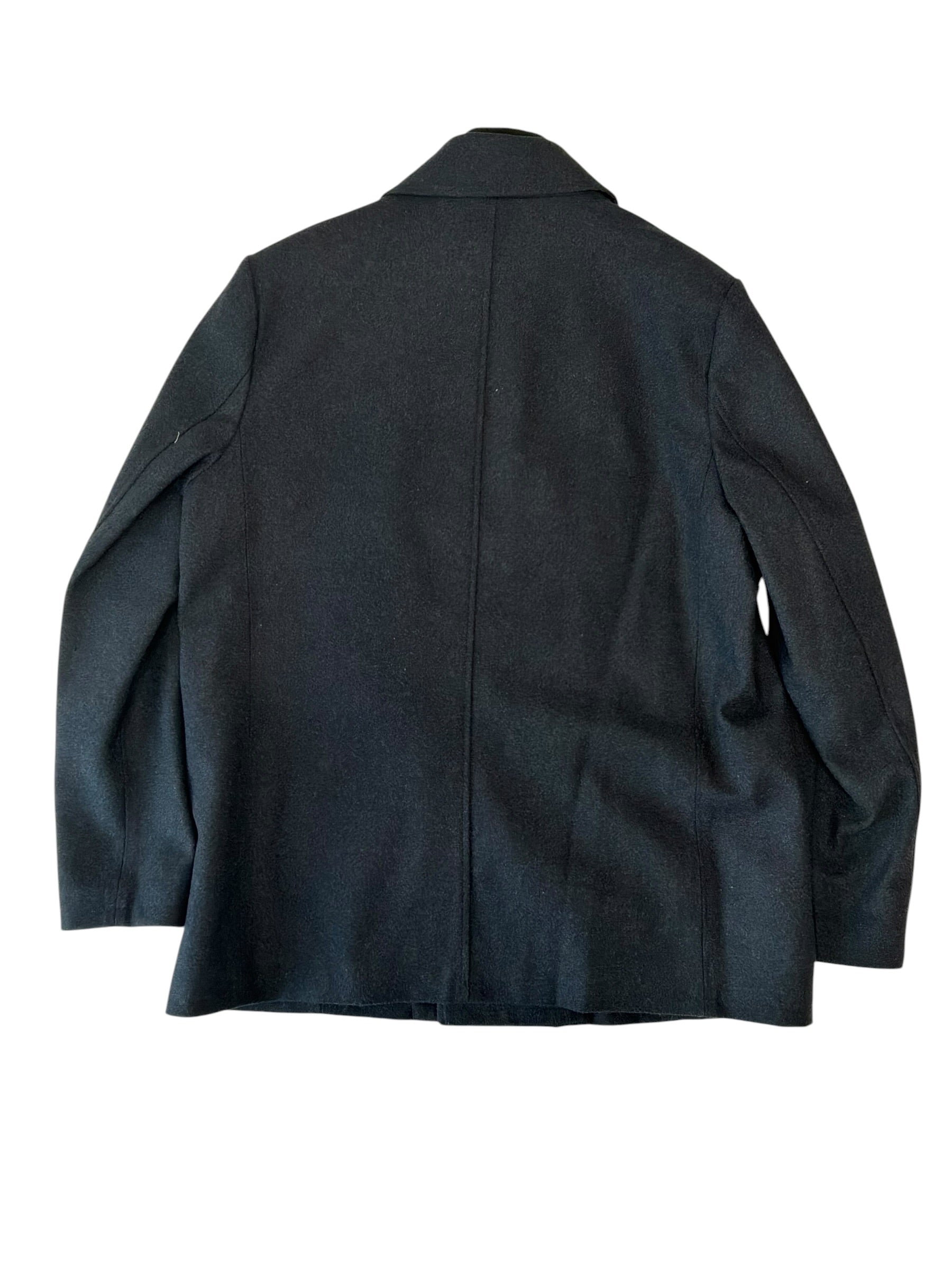 Kenneth Cole Mens Slim fit Overcoat Coat XL Dark Grey Solid