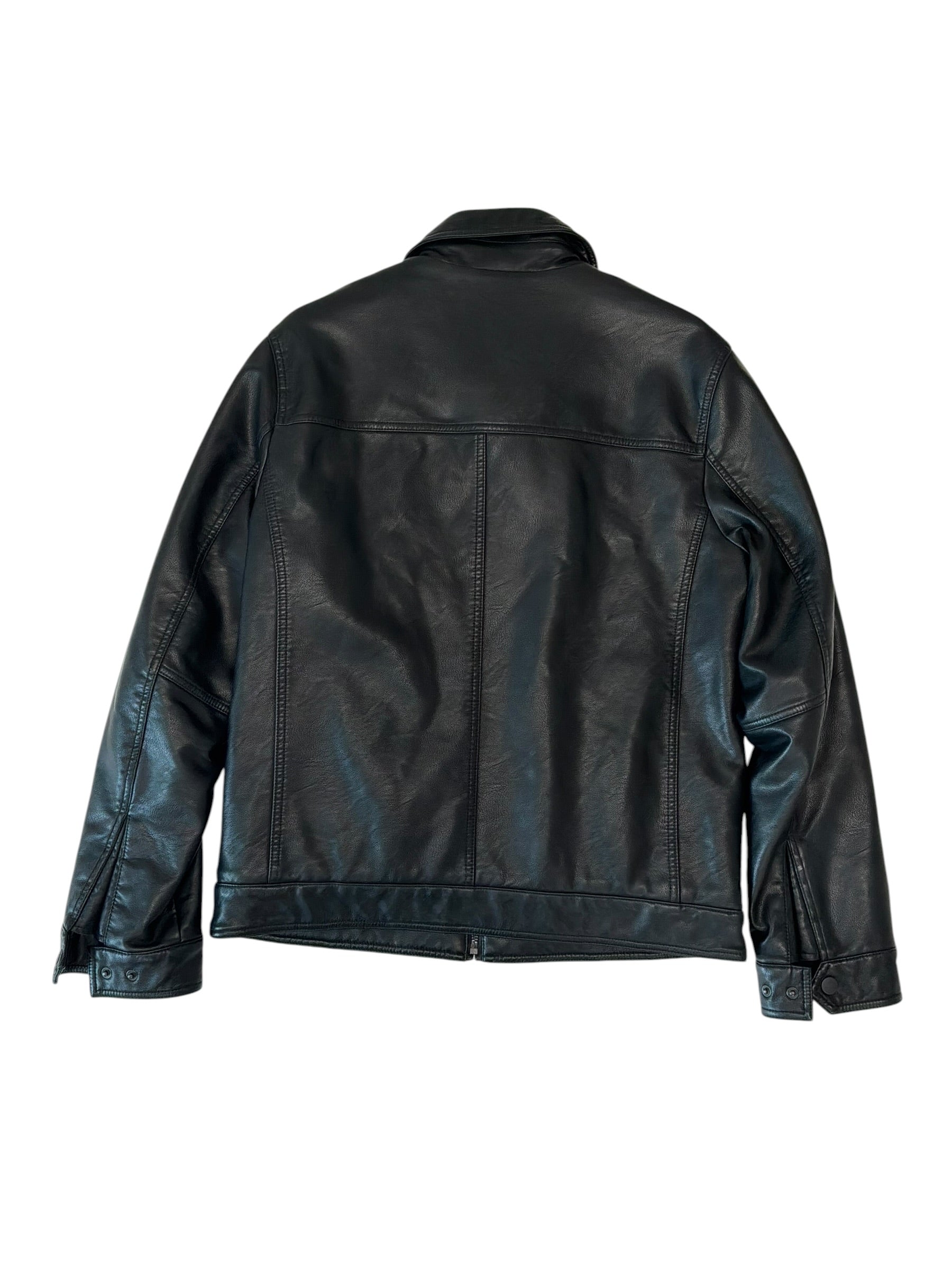 Tommy Hilfiger Mens Regular fit Moto Jacket Coat Medium Black Solid