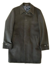 Tommy Hilfiger Mens Modern fit Overcoat Coat 40 R Black Solid