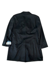 Nautica Mens Modern fit Wool Overcoat Coat 46 R Black Solid