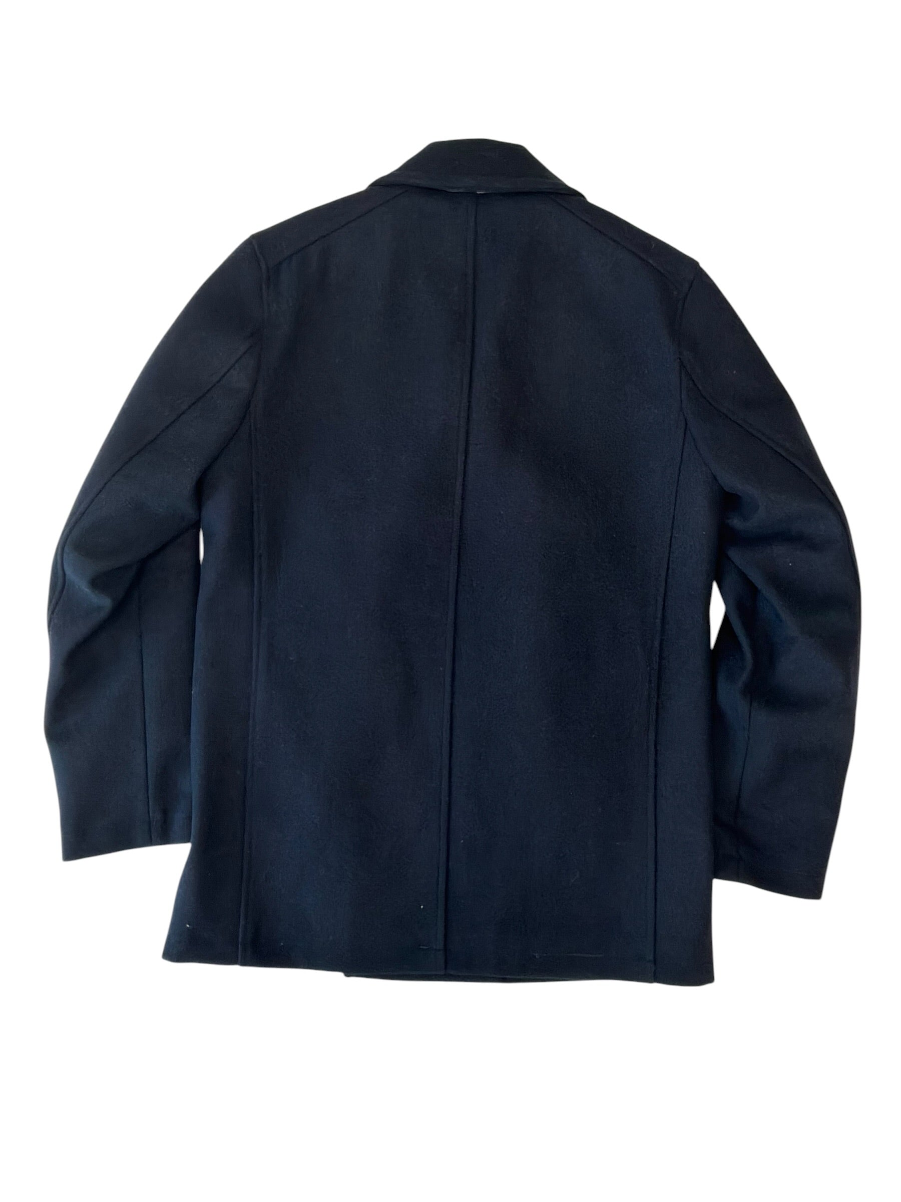Nautica Mens Modern fit Wool Peacoat Coat Small Navy Blue Solid