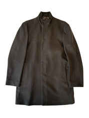 Calvin Klein Mens Slim fit Wool Overcoat Coat 42 S Green Solid