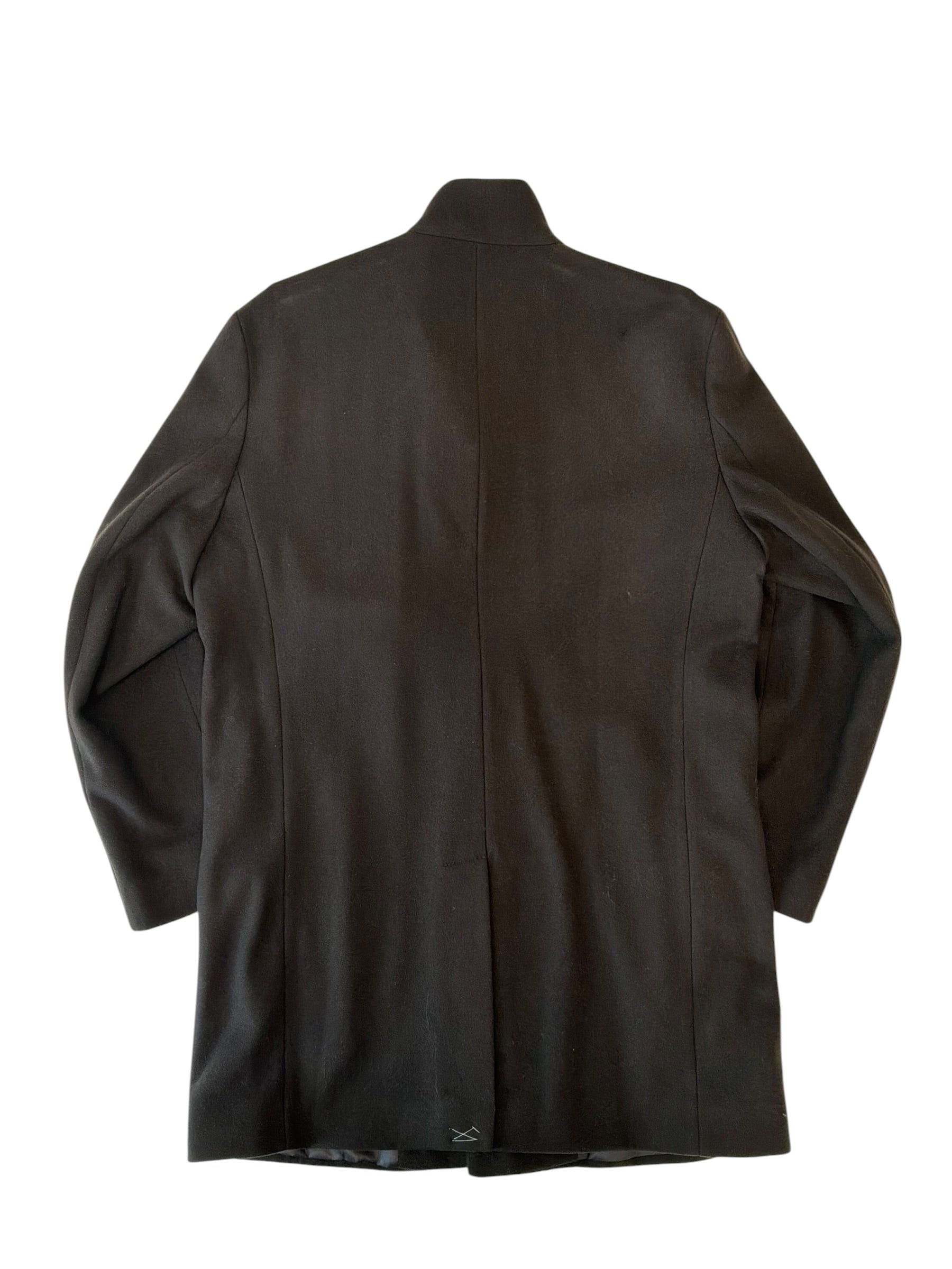Calvin Klein Mens Slim fit Wool Overcoat Coat 42 S Green Solid