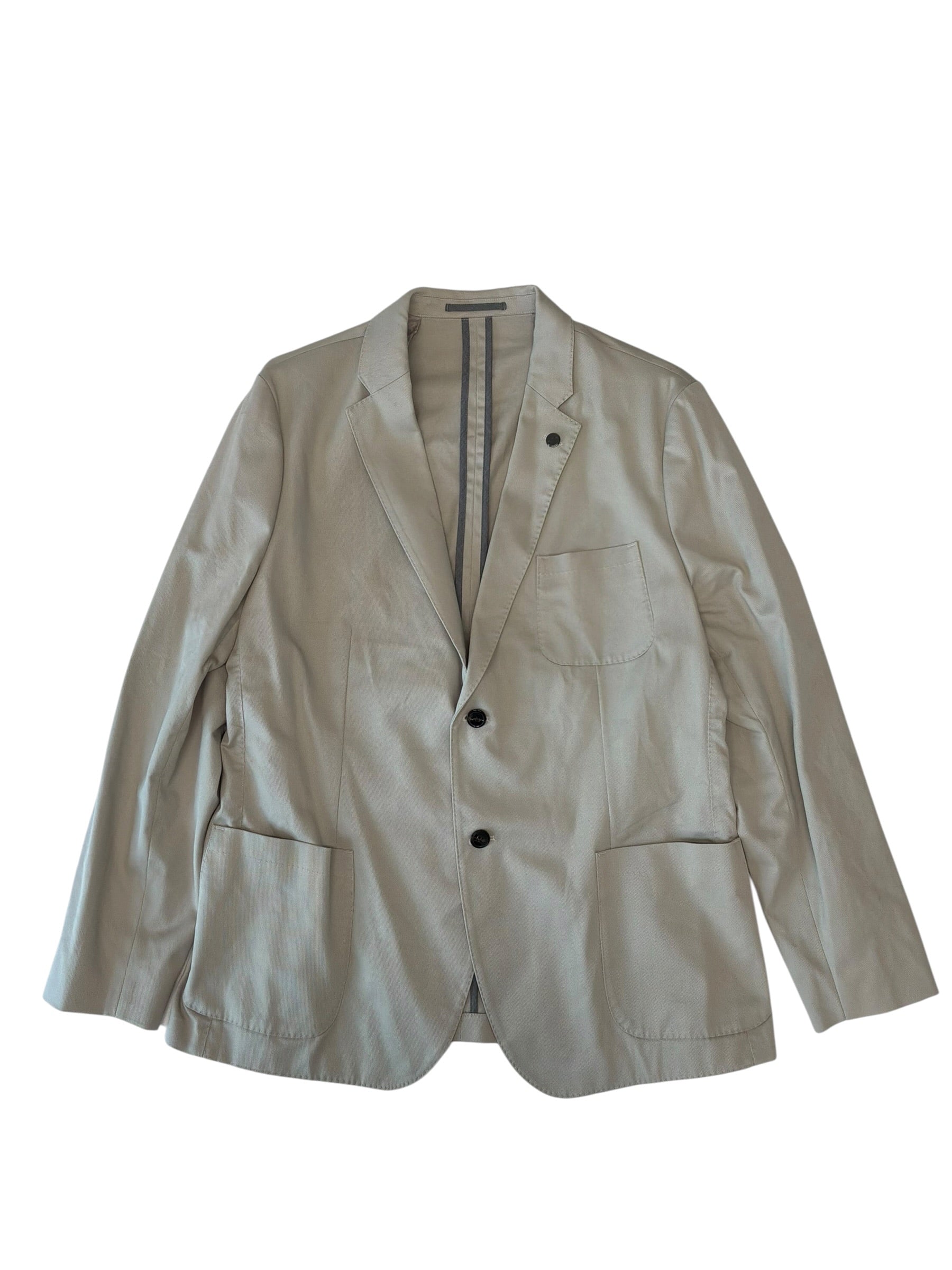 Michael Kors Mens Classic fit Cotton Sport Coat Blazer 44 R Beige Solid