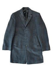 Calvin Klein Mens Slim fit Wool Overcoat Coat 40 L Grey Solid