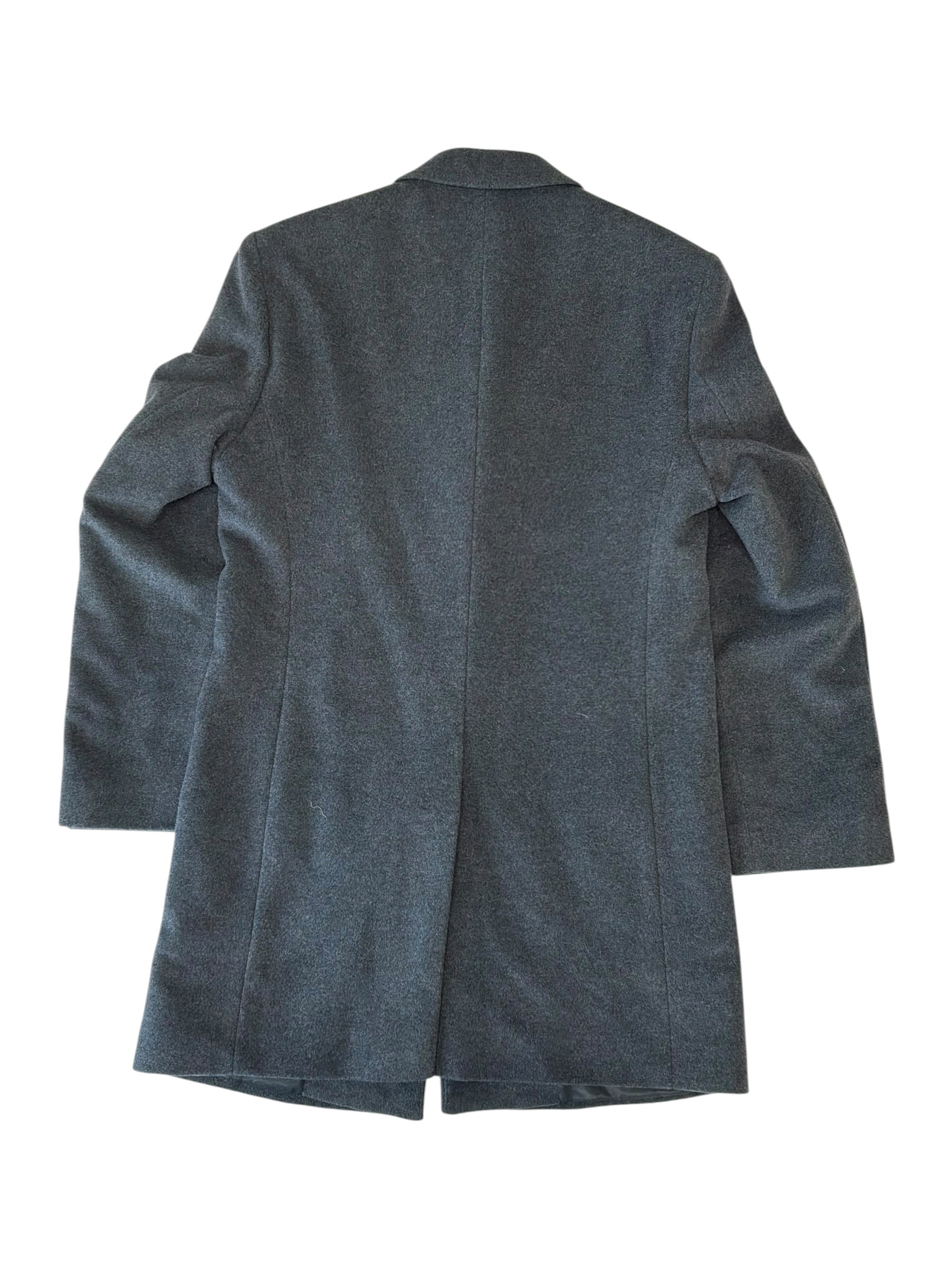 Calvin Klein Mens Slim fit Wool Overcoat Coat 40 L Grey Solid