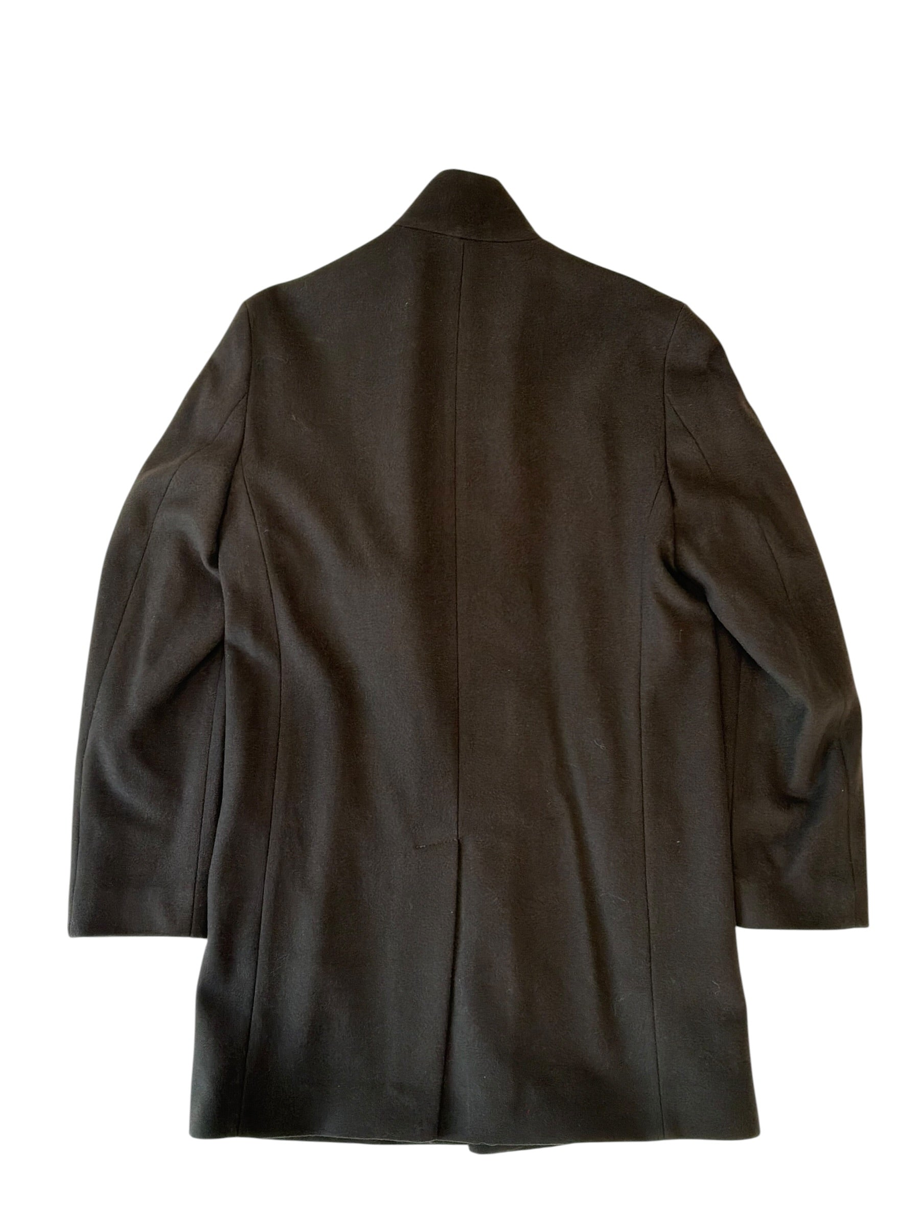 Calvin Klein Mens Slim fit Wool Overcoat Coat 38 S Green Solid