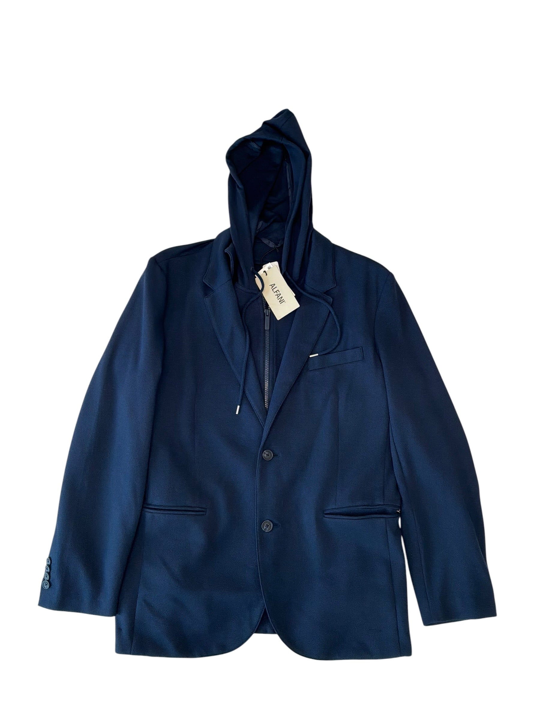 Alfani Mens Regular fit Jacket Coat Medium Blue Solid
