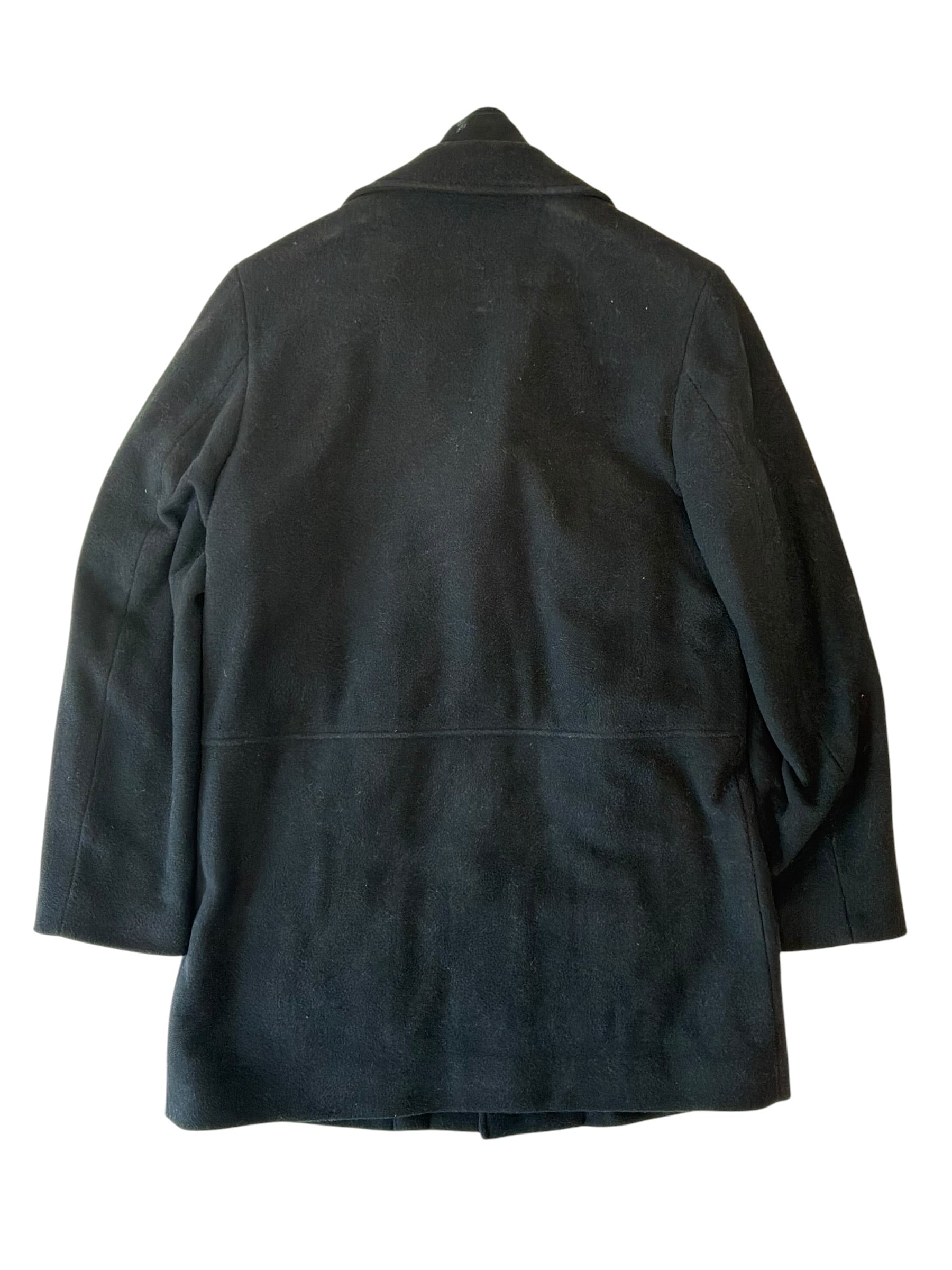 Calvin Klein Mens Slim fit Wool Overcoat Coat 36 R Black Solid