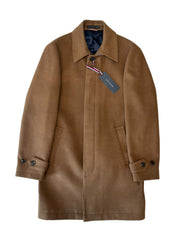 Tommy Hilfiger Mens Modern fit Overcoat Coat 36 S Brown Solid