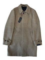 Tommy Hilfiger Mens Modern fit Overcoat Coat 38 R Beige Solid