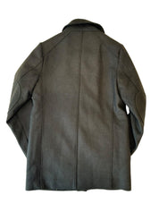 Kenneth Cole Mens Slim fit Wool Overcoat Coat Small Green Solid