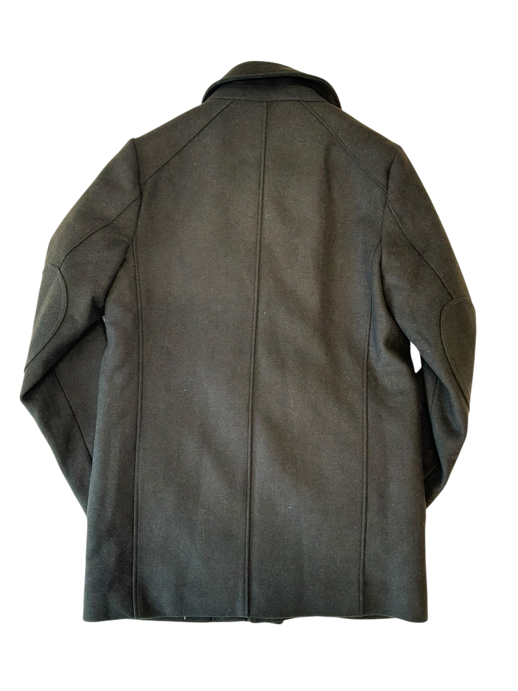 Kenneth Cole Mens Slim fit Wool Overcoat Coat Small Green Solid