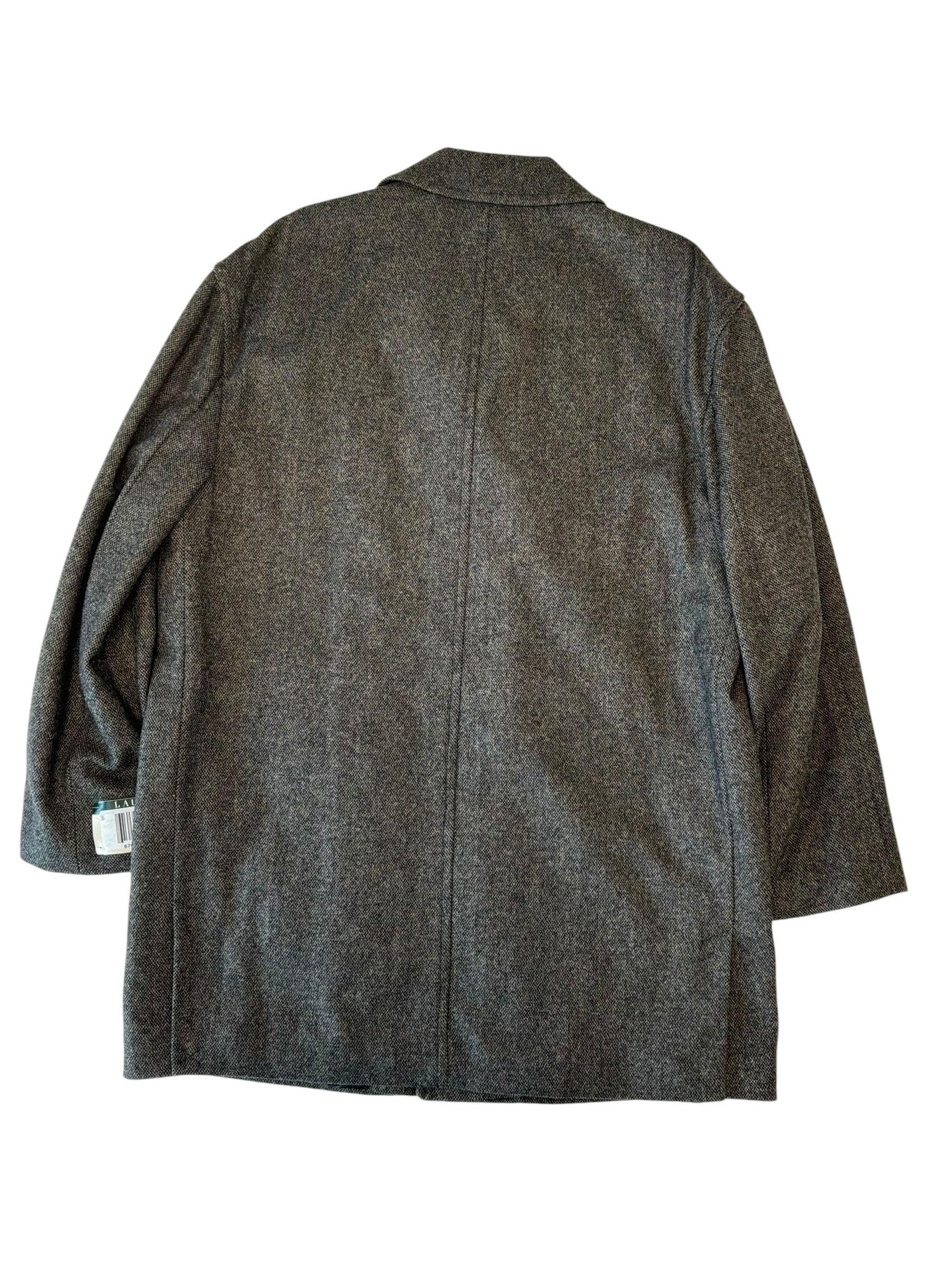 Lauren Ralph Lauren Mens Regular fit Wool Overcoat Coat 40 S Brown Solid