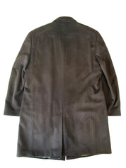 Calvin Klein Mens Slim fit Wool Overcoat Coat 44 R Brown Solid
