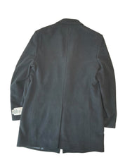 Calvin Klein Mens Slim fit Wool Overcoat Coat 44 R Black Solid