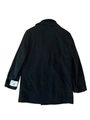 Calvin Klein Mens Modern fit Wool Overcoat Coat 36 S Black Solid