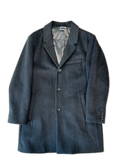 Michael Kors Mens Regular fit Wool Overcoat Coat 40 S Grey Solid