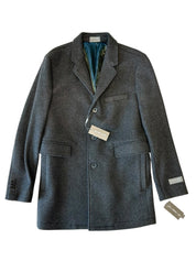 Michael Kors Mens Regular fit Wool Overcoat Coat 36 S Grey Solid