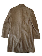 Michael Kors Mens Regular fit Wool Overcoat Coat 36 R Brown Herringbone