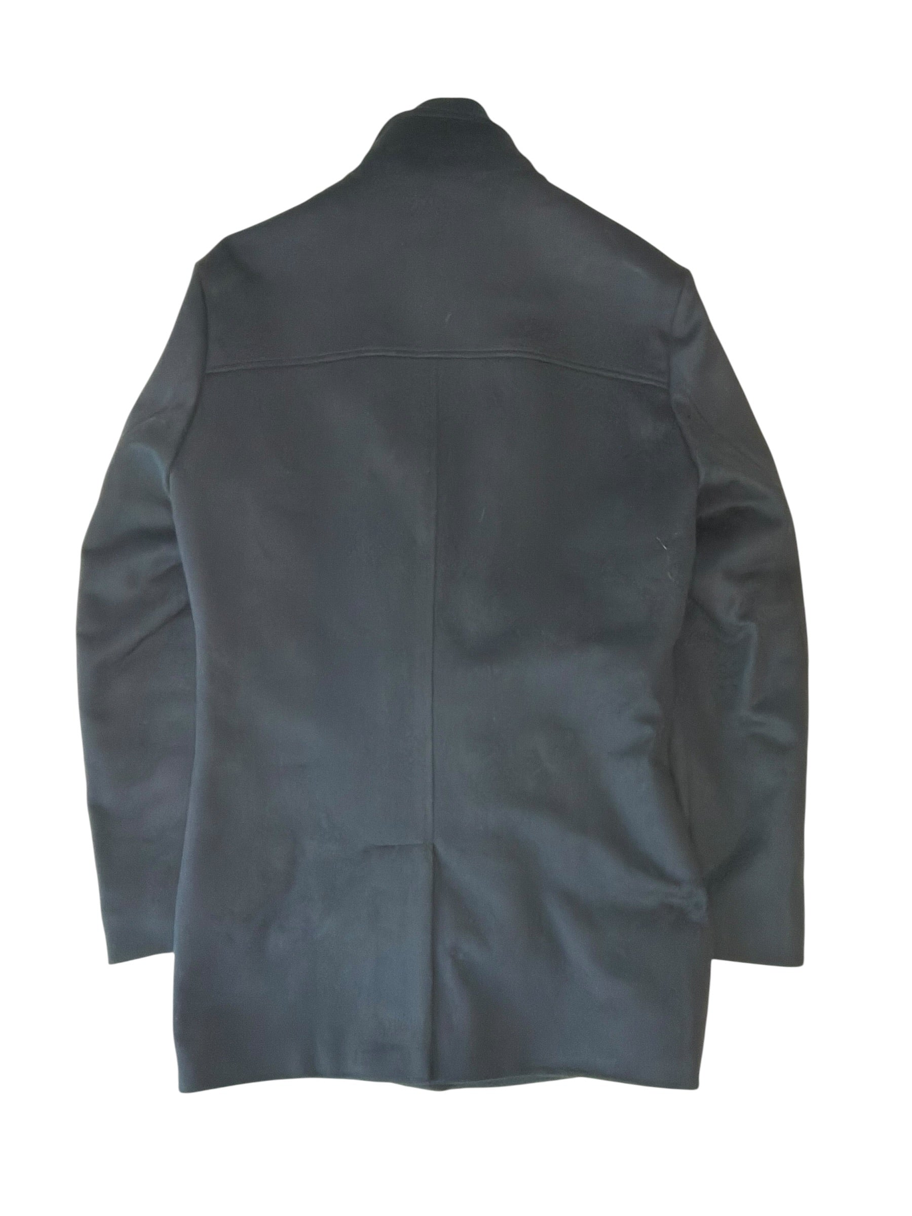 The Men's Store Mens Regular fit Wool Overcoat Coat 36 R Black Solid