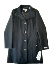 Calvin Klein Mens Slim fit Overcoat Coat Medium Black Solid