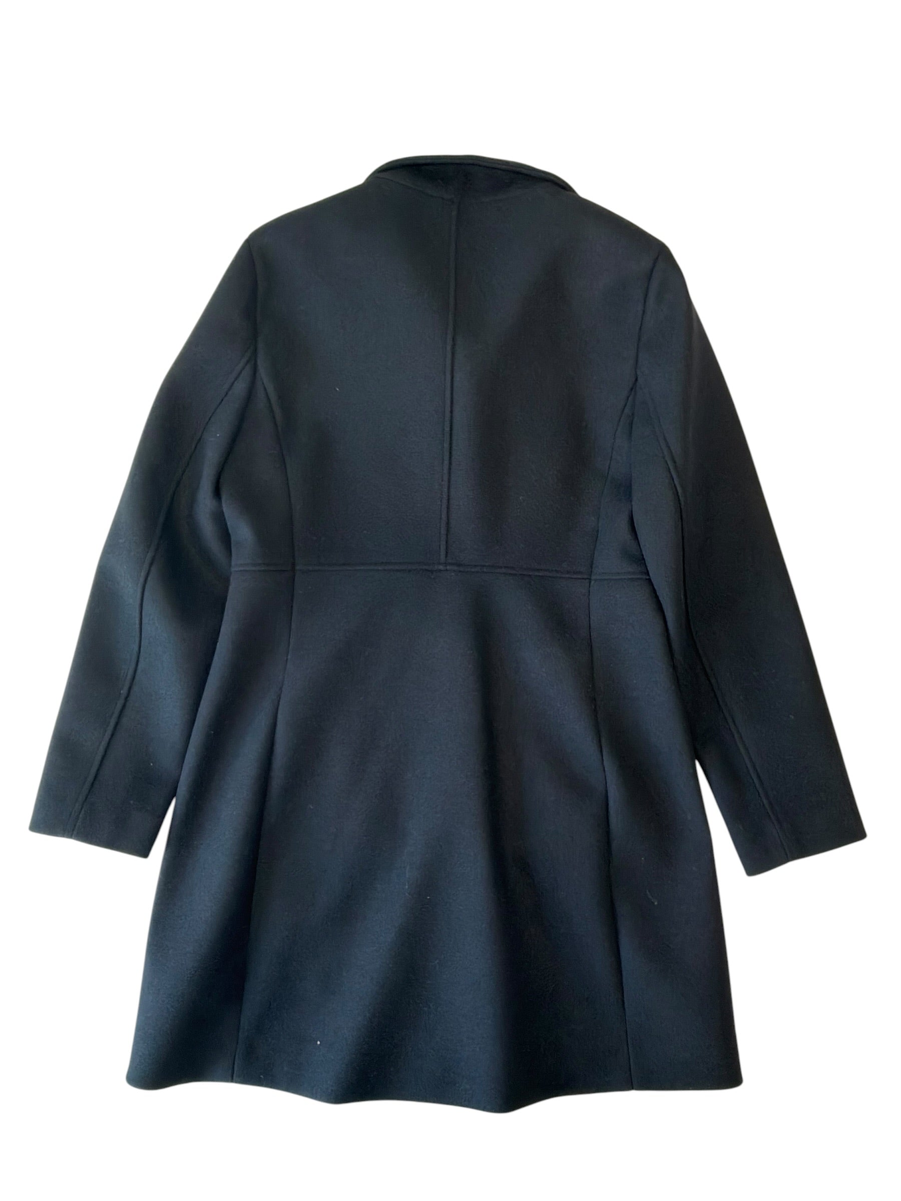 Calvin Klein Mens Slim fit Overcoat Coat Medium Black Solid