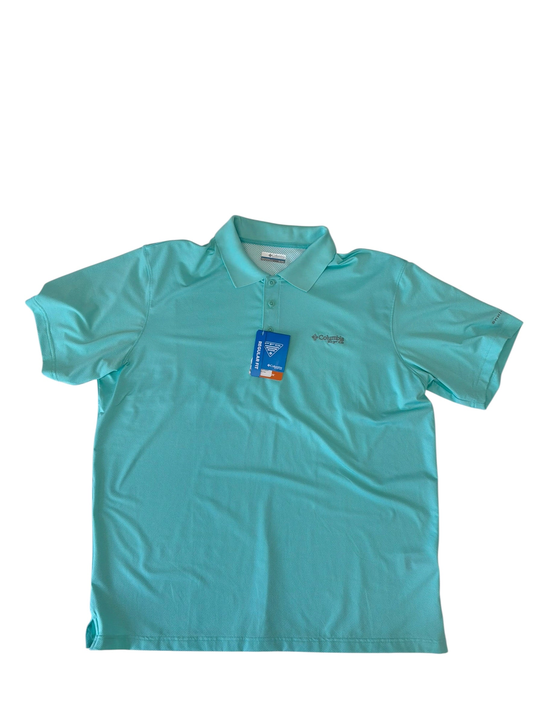 Columbia Mens Regular fit Polo Shirt XL Blue Solid