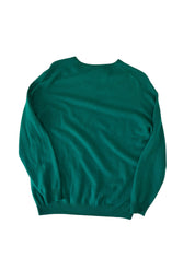 Club Room Mens Regular fit V Neck CASHMERE Sweater XL Green Solid