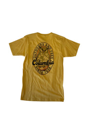 Columbia Mens Regular fit T-Shirt Shirt Small Yellow Solid