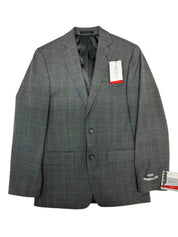 Perry Ellis Mens Modern fit Suit Jacket Blazer 36 R Grey Plaid