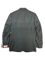 Perry Ellis Mens Modern fit Suit Jacket Blazer 36 R Grey Plaid
