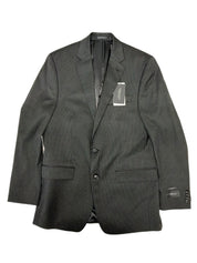 Perry Ellis Mens Modern fit Suit Jacket Blazer 40 L Black Striped
