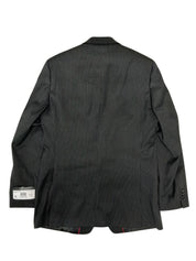 Perry Ellis Mens Modern fit Suit Jacket Blazer 40 L Black Striped