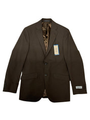 Kenneth Cole Mens Slim fit Suit Jacket Blazer 36 R Brown Solid
