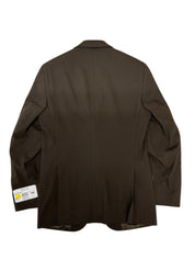 Kenneth Cole Mens Slim fit Suit Jacket Blazer 36 R Brown Solid